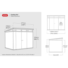 Keter Cortina 9ft 2″ x 7ft Garden Storage Shed Nibeza Style