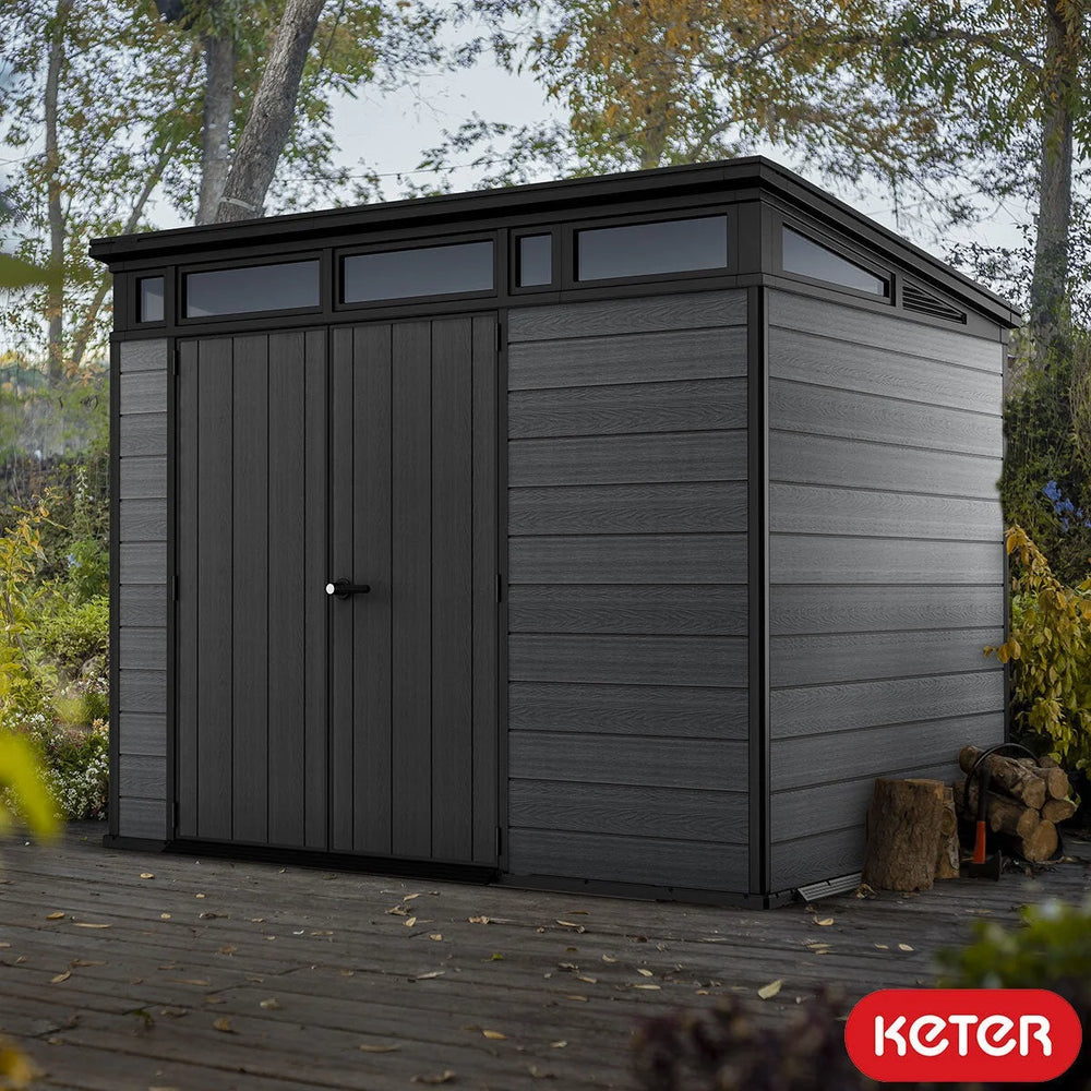 Keter Cortina 9ft 2″ x 7ft Garden Storage Shed Nibeza Style