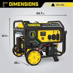 Champion Power Equipment 4750 Watt Portable Generator with Electric Start and Dual Fuel, RV Ready Nibeza Style