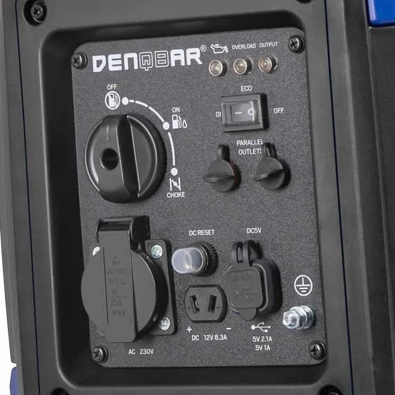 DENQBAR DQ-2000 Inverter Generator 2000W Petrol Generator with 230V, USB Fast Charging, Superstil, 4-Takt Motor, Draagbaar – For Camper, Outdoor Nibeza Style