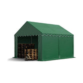 3×4 m storage tent, PVC 700, dark green Nibeza Style