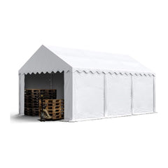 3×6 m storage tent, PVC 750, perimeter frame, white Nibeza Style