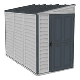 Duramax SideMate 4 x 8 PLUS Plastic Garden Shed with Metal Foundation Kit, Dark Grey Nibeza Style