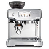 Breville coffee machine with digital display on a white background