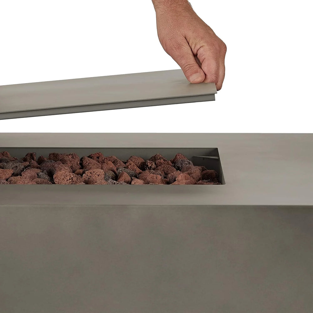 Real Flame Aegean 70″ Rectangle Propane Fire Table Nibeza Style