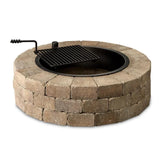 Necessories Wood Burning Fire Pit Kit 48″ w/ Cooking Grate, Concrete in Santa Fe Nibeza Style