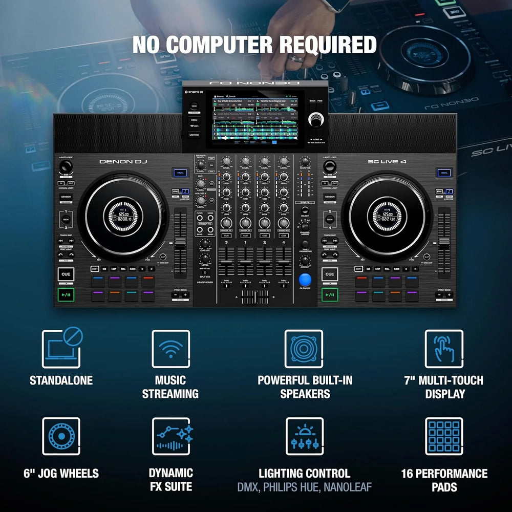 Denon DJ SC LIVE 4 4-Deck Standalone DJ Nibeza Style