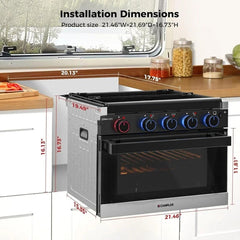 CAMPLUX 2-in-1 RV Propane Oven Stove Nibeza Style