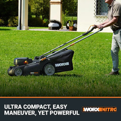 WORX Nitro 40V 16″ Cordless Lawn Mower w/Brushless Motor 2.0 & Intellicut Nibeza Style