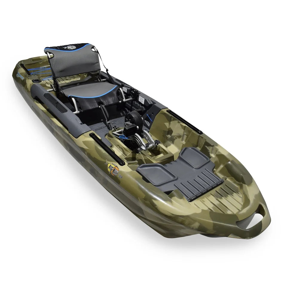 3 Waters Big Fish 108′ Length Urban Camo Pro Fish Pedal Drive Cathedral Hull Nibeza Style