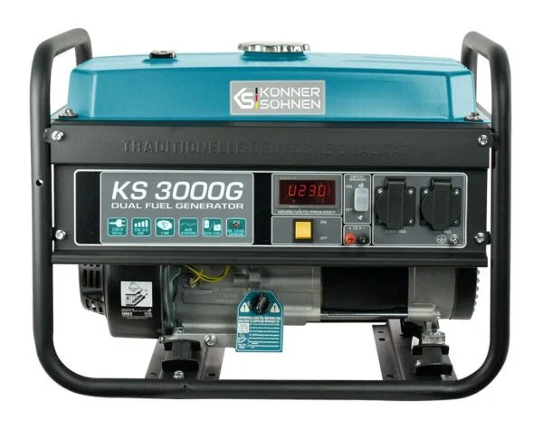 Könner & Söhnen KS 3000G Ibrido Benzina GPL 4 Tempi Generatore in Rame 3000 Watt 16A 230V Nibeza Style