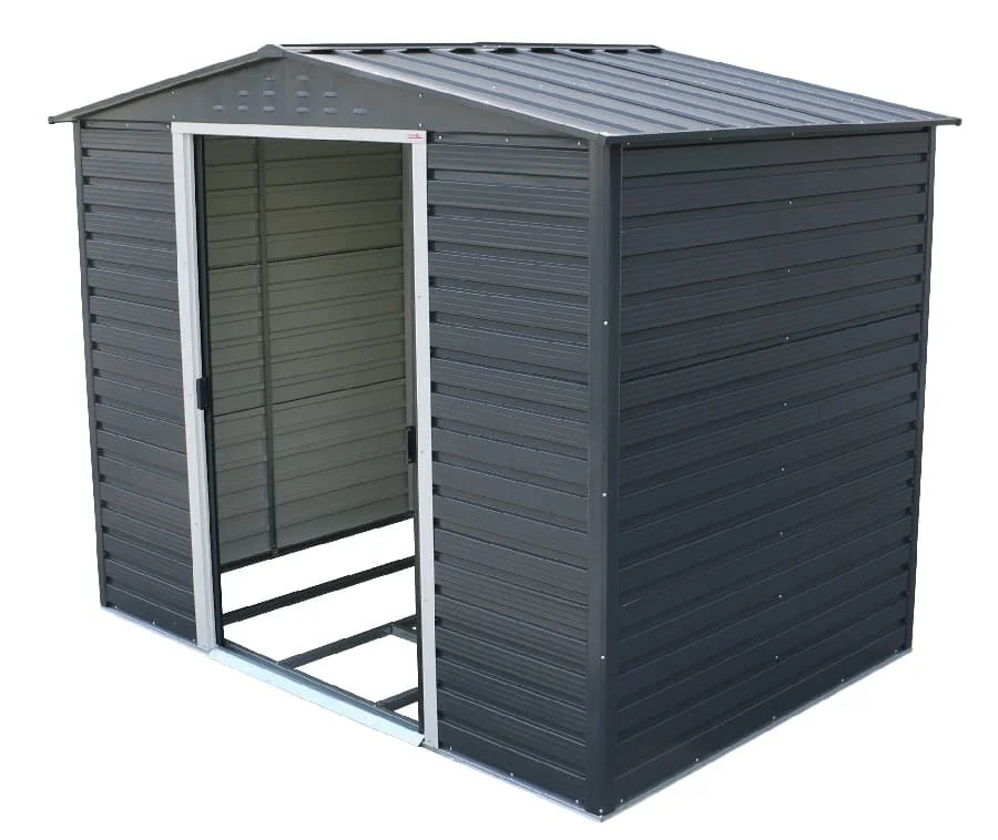 Alfresco 8 x 6ft Garden Storage Shed, Grey Nibeza Style