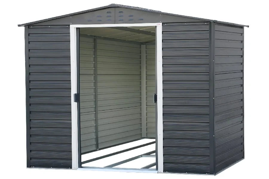 Alfresco 8 x 6ft Garden Storage Shed, Grey Nibeza Style