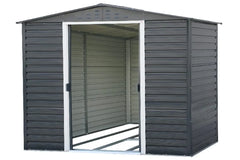Alfresco 8 x 6ft Garden Storage Shed, Grey Nibeza Style