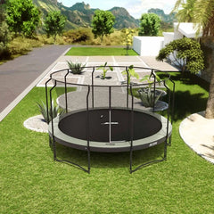 Acon Air 15ft Round Trampoline with Premium Net and Ladder Nibeza Style