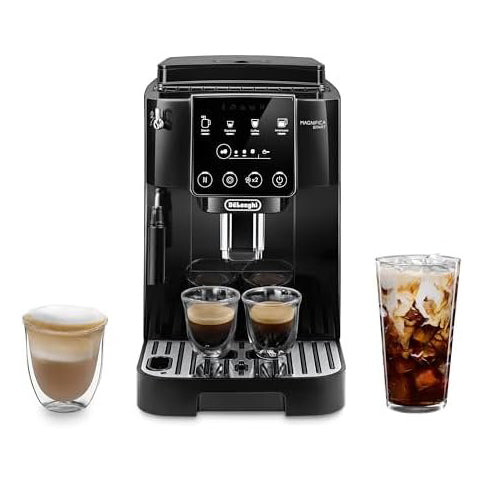 De’Longhi Magnifica Start Automatic Espresso Machine with Manual Milk Frother & Built in Grinder – 3 One-Touch Recipes, Easy-to-Clean, Home Barista Coffee Maker for Lattes, Cappuccino, Iced Coffee Nibeza Style