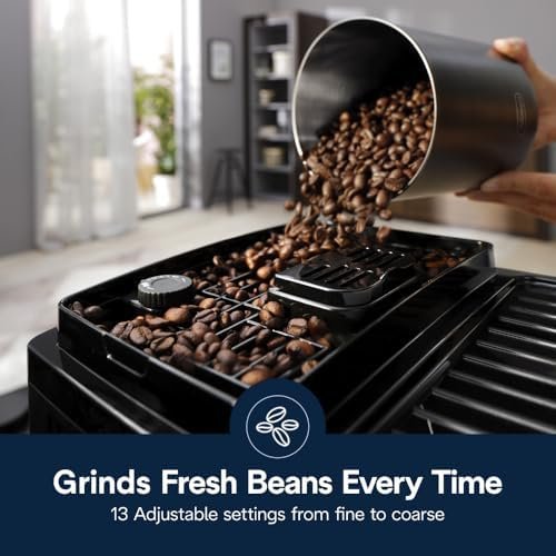 De’Longhi Magnifica Start Automatic Espresso Machine with Manual Milk Frother & Built in Grinder – 3 One-Touch Recipes, Easy-to-Clean, Home Barista Coffee Maker for Lattes, Cappuccino, Iced Coffee Nibeza Style