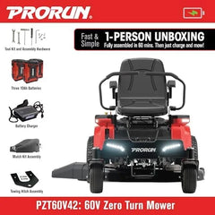 60V Zero Turn Riding Lawn Mower Nibeza Style