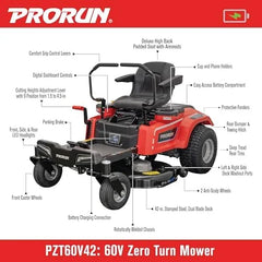 60V Zero Turn Riding Lawn Mower Nibeza Style
