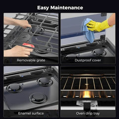 Camplux 17″ RV Oven with 3 Burners Cooktop Nibeza Style