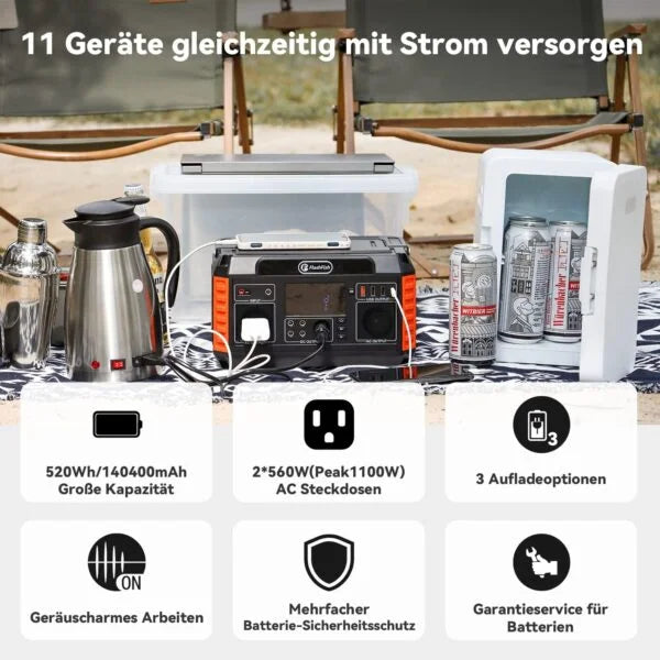 Flashfish P60 Portable Power Station | 560W 520Wh, P60 Nibeza Style