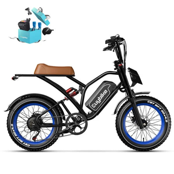 Euybike S4 Moped-Style Fat Tire Electric Bike Nibeza Style