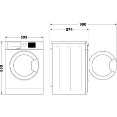Hotpoint 8KG/6KG White Freestanding Washer Dryer ndb8635wuk Nibeza Style