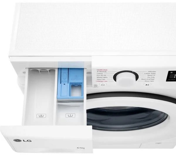 LG AI Direct Drive FWY385WWLN1 8 kg Washer Dryer Nibeza Style