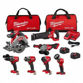 MILWAUKEE Cordless Tool Combination Kit: 7 Tools, 18 V DC Volt, Battery Included, M18 FUEL™, M18™ Nibeza Style