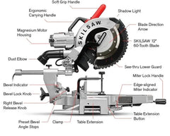 SKIL SPT88-01 12″ Worm Drive Dual Bevel Sliding Miter Saw Nibeza Style