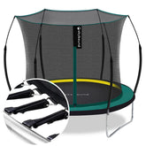 SkyBound 6ft outdoor Trampoline without springs, toddler springless trampoline with net for Kids and Adults, springless Trampoline with Enclosure for Backyard Indoor and Outdoor Nibeza Style