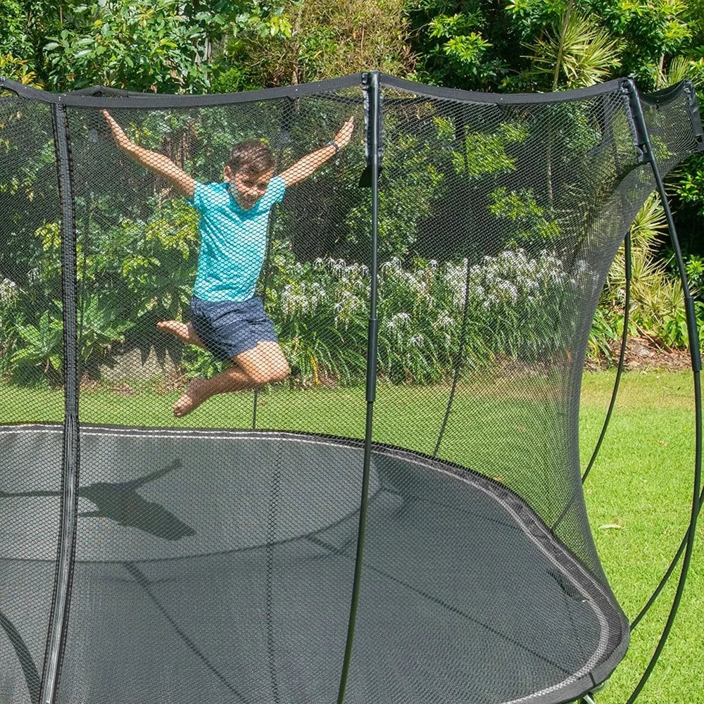Springfree Kids 11 ft. Outdoor Large Square Trampoline with Enclosure Nibeza Style