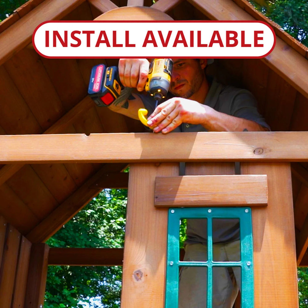 Swing-N-Slide Knightsbridge Deluxe Wooden Outdoor Swing Set Nibeza Style