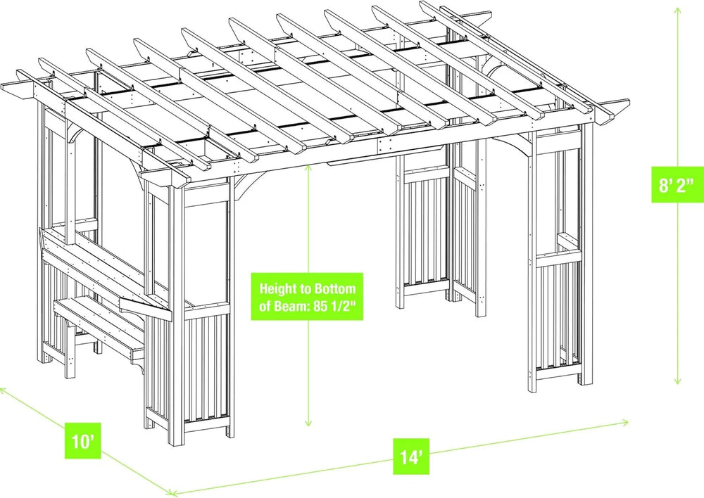 Yardistry Madison Pergola YM11783 Nibeza Style