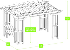 Yardistry Madison Pergola YM11783 Nibeza Style