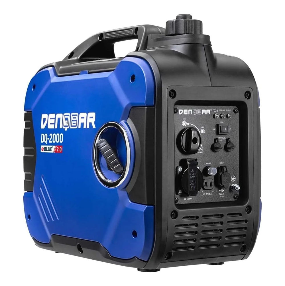 DENQBAR DQ-2000 Inverter Generator 2000W Petrol Generator with 230V, USB Fast Charging, Superstil, 4-Takt Motor, Draagbaar – For Camper, Outdoor Nibeza Style