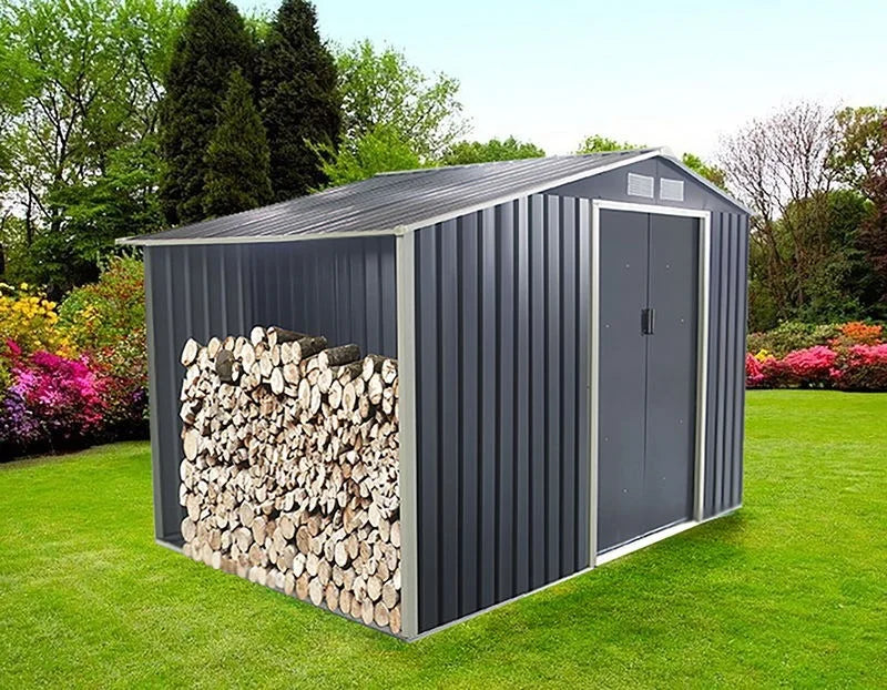 Gardiun Ontario 5.31m² Garden Shed Grey 278 x 191 x 195 cm Nibeza Style