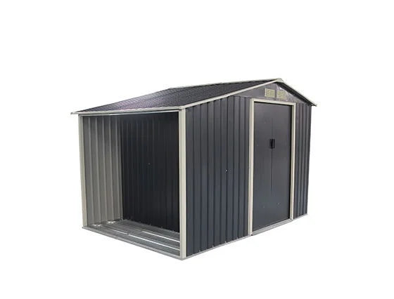 Gardiun Ontario 5.31m² Garden Shed Grey 278 x 191 x 195 cm Nibeza Style