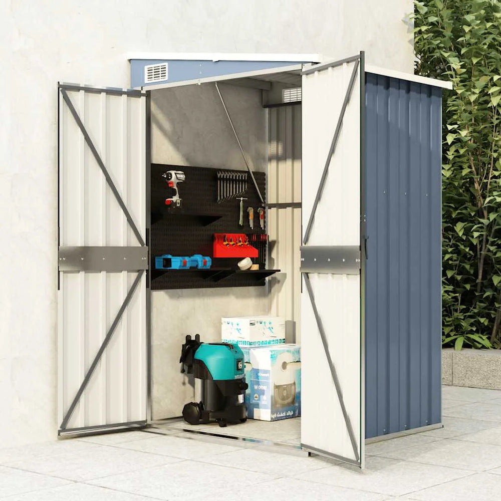 VidaXL Garden Shed Galvanized Steel Nibeza Style