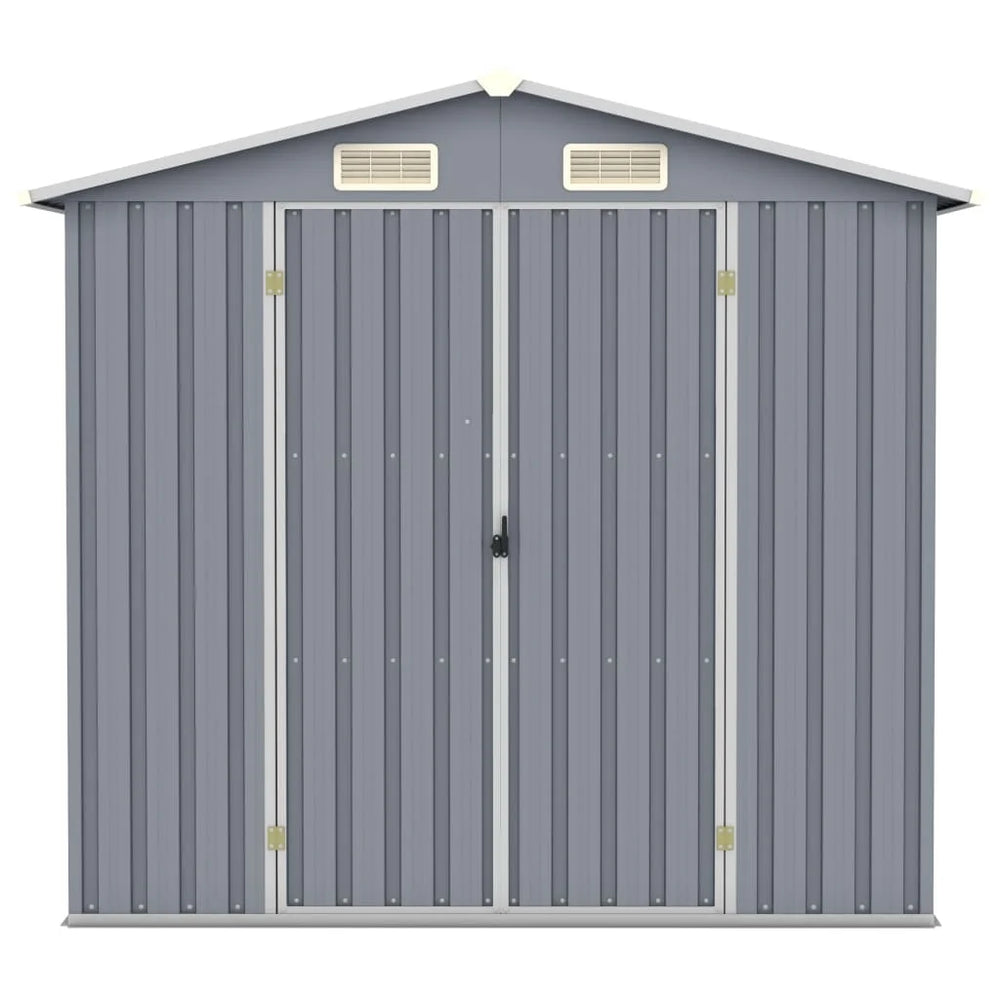 vidaXL Garden Shed 205x129x183 cm Galvanized Steel Nibeza Style