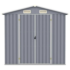 vidaXL Garden Shed 205x129x183 cm Galvanized Steel Nibeza Style