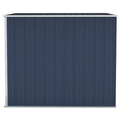 Brown wall-mounted garden shed 118x194x178 cm in galvanized steel Nibeza Style