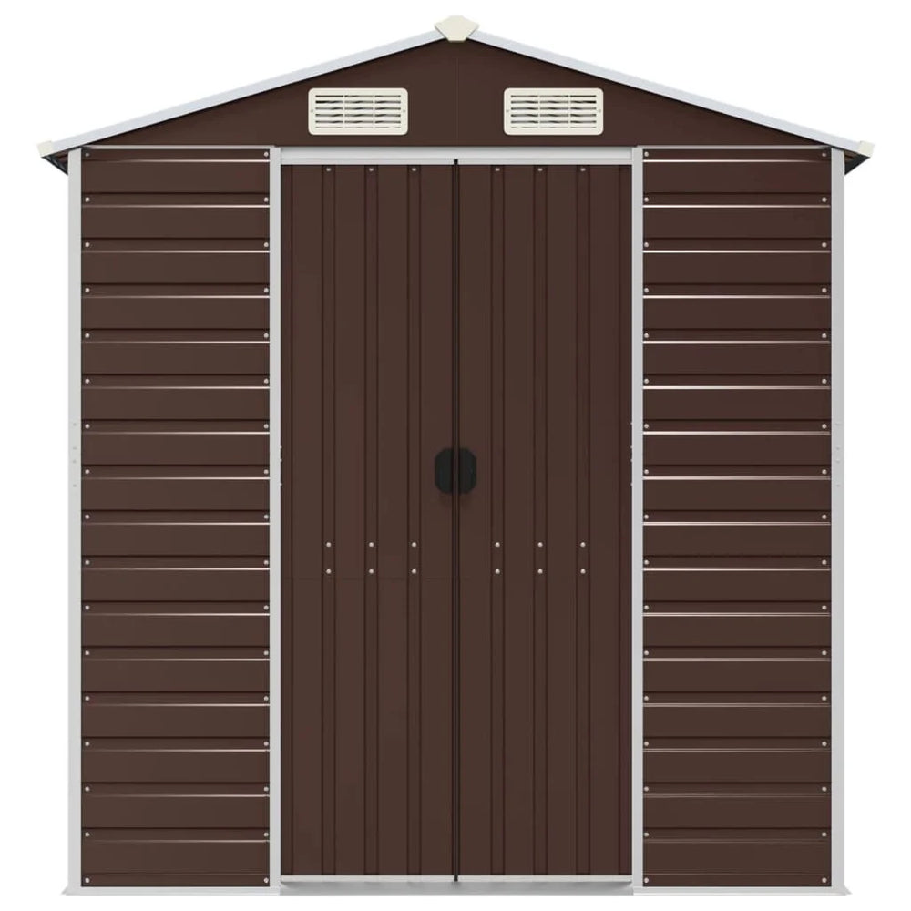 Garden Shed 191x300x198 cm Galvanised Steel Nibeza Style