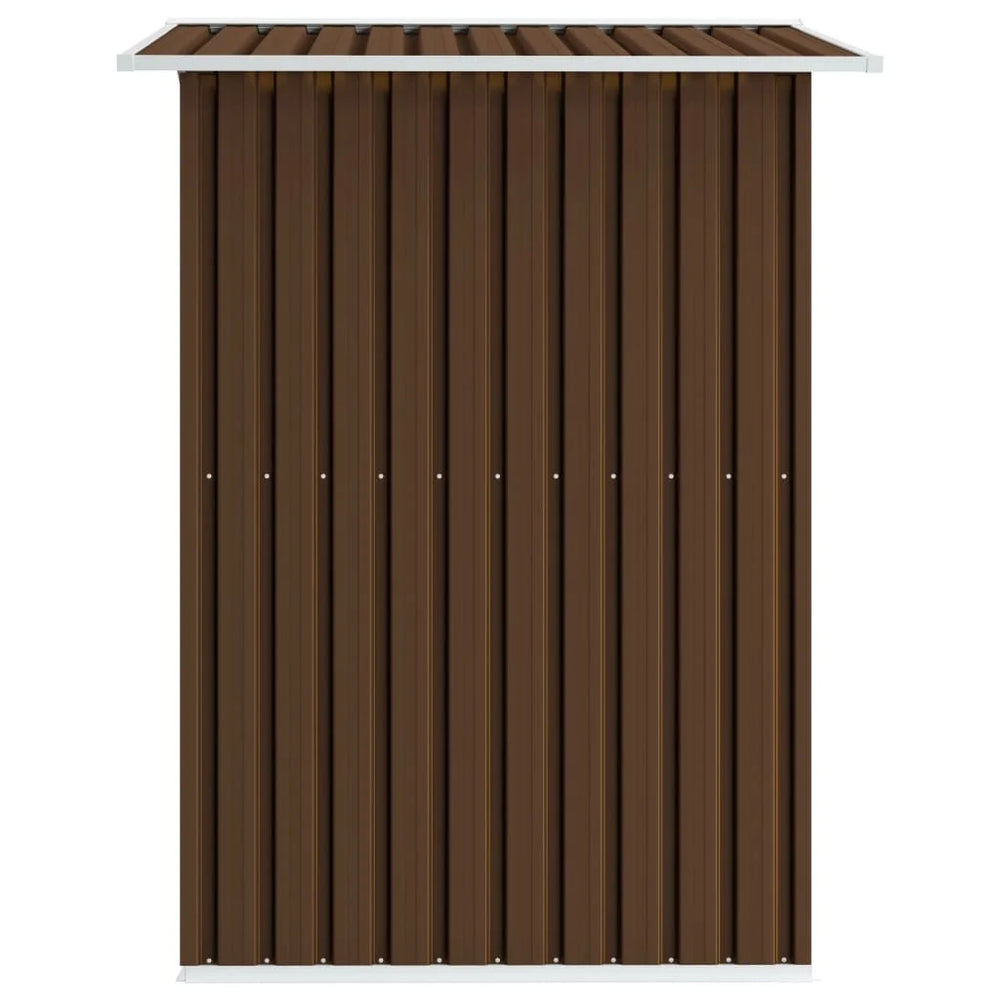 Brown steel garden shed 204x132x186 cm Nibeza Style