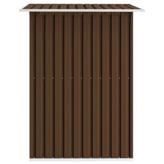 Brown steel garden shed 204x132x186 cm Nibeza Style