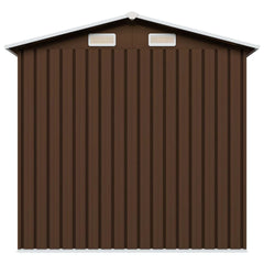 Brown steel garden shed 204x132x186 cm Nibeza Style