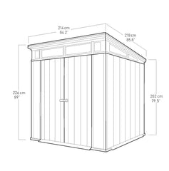 Keter Garden Storage Shed Artisan 77 214x218x226 cm 235572 Nibeza Style