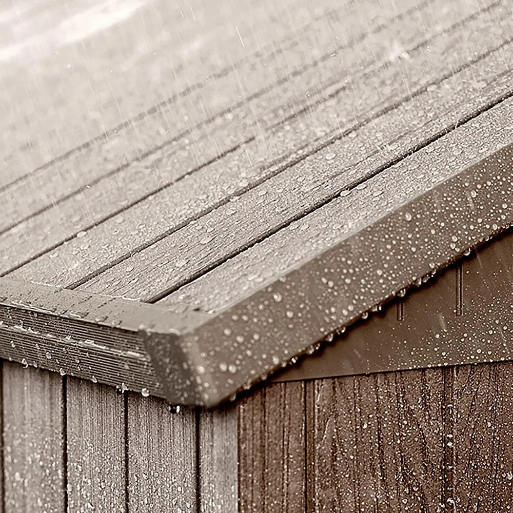 Keter Darwin 8X6 Ft Apex Plastic 2 Door Shed With Floor & 1 Window Nibeza Style