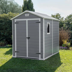 Keter 6X8 ft Apex Manor Resin Garden Shed Nibeza Style