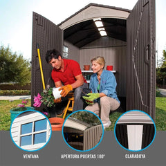 Lifetime Ultra-resistant Garden Shed with Window Uv100 214x213x227 Cm Nibeza Style